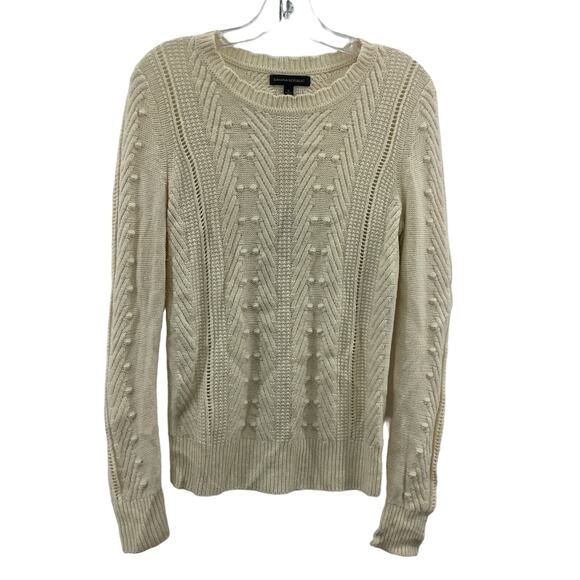 Banana Republic Sweaters - Banana Republic Women's Pullover Knit Cream Alpaca Wool Sweater - Small